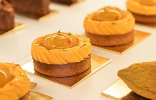 Fresh Mango Cream Tart with Soft Buttery Pastry Dessert Delight